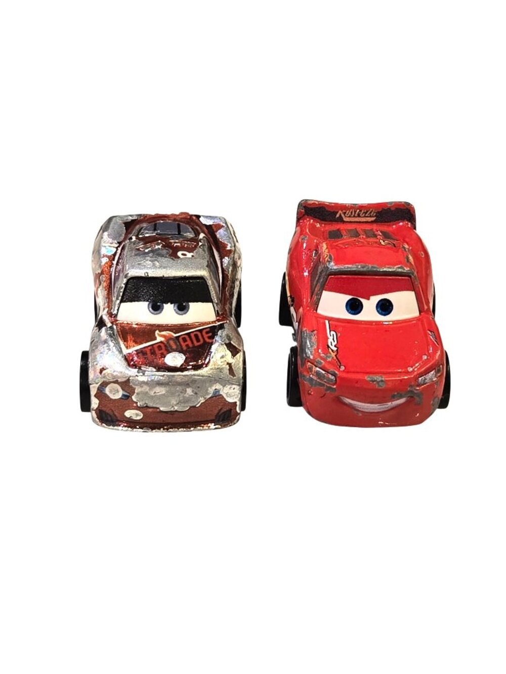 Disney Pixar Cars Mini Racers Lightening McQueen Metallic Tim Treadless Die Cast